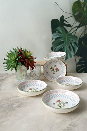 Keramika Rose Line Halka Çerezlik / Sosluk 13 Cm 6 Adet 22911