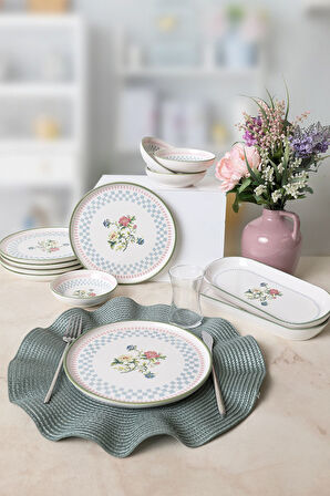 Keramika Rose Line Kahvaltı Takımı 12 Parça 6 Kişilik 22911-13