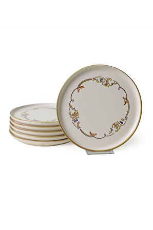 Keramika Bronze Bloom Nordic Pasta Tabağı 22 Cm 6 Adet 22927