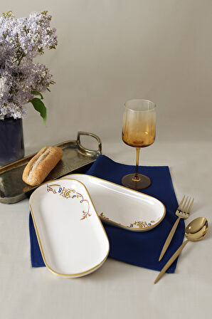 Keramika Bronze Bloom Noyan Kayık Tabak 26 cm 2 Adet 22926