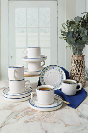 Keramika Daphne Stackable Çay Takımı 12 Parça 6 Kişilik 22921-24