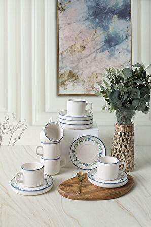 Keramika Daphne Stackable Çay Takımı 12 Parça 6 Kişilik 22921-24