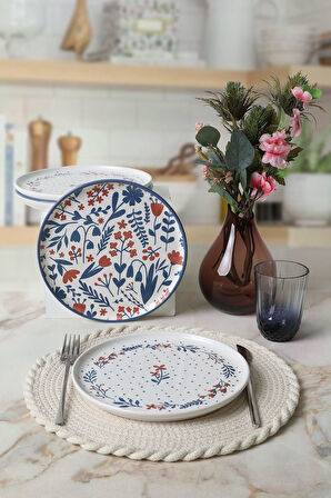 Keramika Dot & Bloom Nordic Pasta Tabağı 22 Cm 4 Adet 22963-64