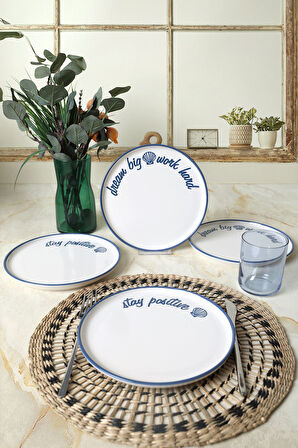 Keramika Ocean Muse Nordıc Pasta Tabağı 22 Cm 4 Adet 22951-52