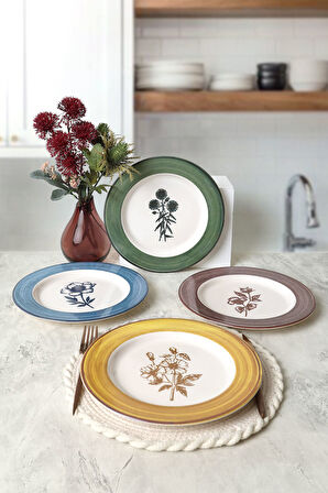 Keramika Floral Essence Servis Tabağı 28 Cm 4 Adet  22889-91-92