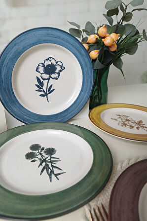 Keramika Floral Essence Servis Tabağı 28 Cm 4 Adet  22889-91-92