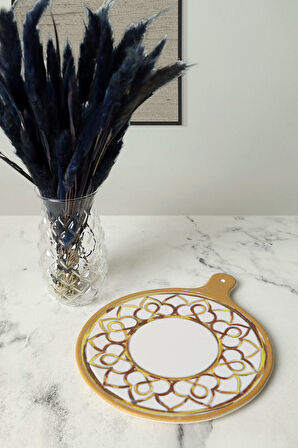 Keramika Worn Gold Peynir Sunum Tabağı 26 Cm 22968
