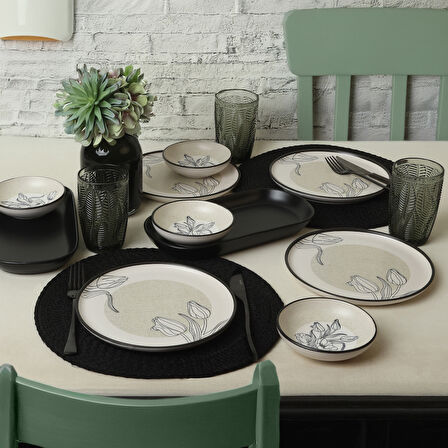 Keramika Shade Flowers Kahvaltı Takımı 10 Parça 4 kişilik 21847-48