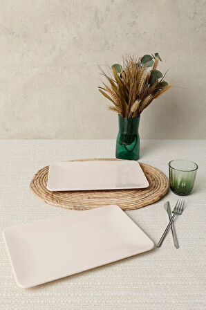 Keramika Krem Siera Kayık Tabak 31*21 Cm 2 Adet 030