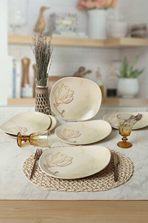 Keramika Vintage Bloom İsabella Servis Tabağı 30 Cm 6 Adet 22057