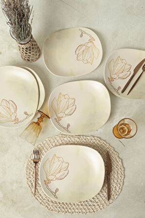 Keramika Vintage Bloom İsabella Servis Tabağı 30 Cm 6 Adet 22057
