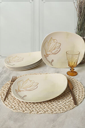 Keramika Vintage Bloom İsabella Servis Tabağı 30 Cm 6 Adet 22057