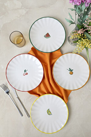 Keramika Fruit Feast Sirius Pasta Tabağı 22 Cm 4 Adet 23108-11