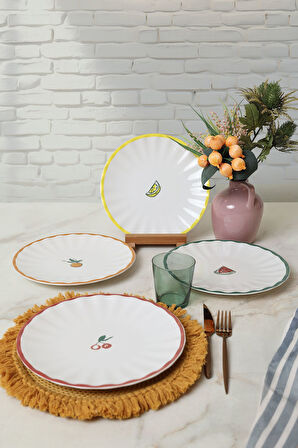 Keramika Fruit Feast Sirius Servis Tabağı 27 Cm 4 Adet 23108-09-10-11