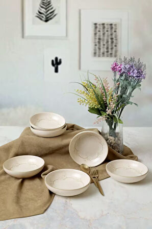 Keramika Taupe Bloom Halka Çerezlik / Sosluk 13 Cm 6 Adet 22528