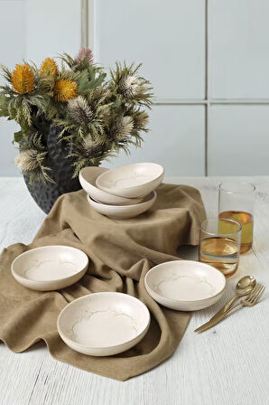 Keramika Taupe Bloom Halka Çerezlik / Sosluk 13 Cm 6 Adet 22528