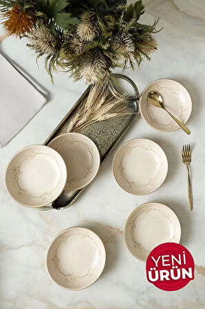 Keramika Taupe Bloom Halka Çerezlik / Sosluk 13 Cm 6 Adet 22528