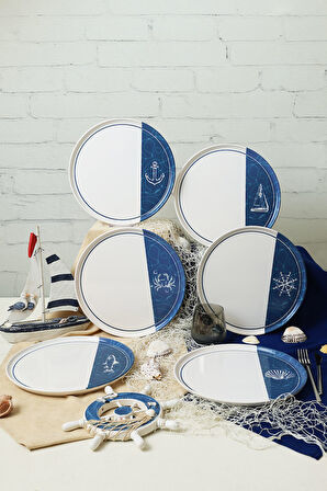 Keramika Bodrum Serisi Nordıc Servis Tabağı 28 Cm 6 Adet 22914-17