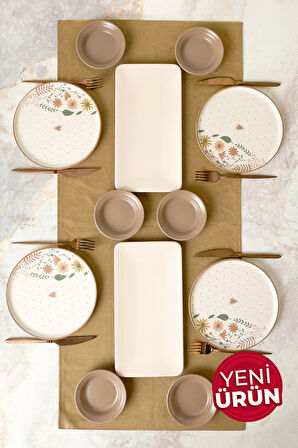 Keramika Soft Bloom Kahvaltı Takımı 12 Parça 4 Kişilik 22875