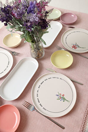 Keramika Motto Bloom Kahvaltı Takımı 12 Parça 4 Kişilik 22806-07-08-09