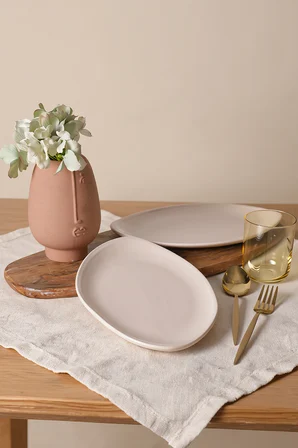Keramika Krem Bloom Kayık Tabak 31 Cm 2 Adet 030