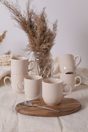 Keramika Krem Ekinoks Kupa 10 Cm 6 Adet 030