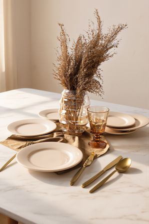 Keramika Krem Linda Pasta Tabağı 21 Cm 6 Adet 030
