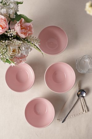 Keramika Açık Pembe Escargot Kase 14 cm 4 Adet 551