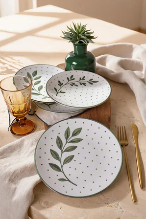 Keramika Botanica Pasta Tabağı 20 Cm 4 Adet 23681-83