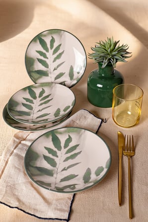 Keramika Botanical Grace Pasta Tabağı 20 Cm 4 Adet 23447 