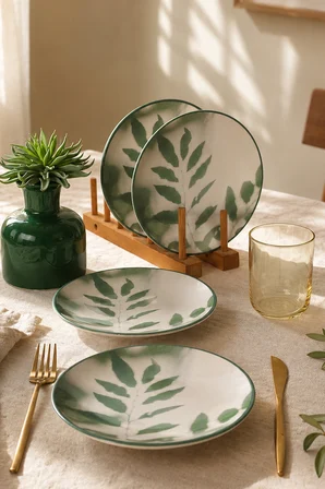 Keramika Botanical Grace Pasta Tabağı 20 Cm 4 Adet 23447 