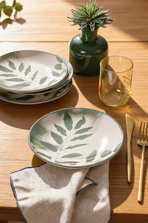 Keramika Botanical Grace Pasta Tabağı 20 Cm 4 Adet 23447 