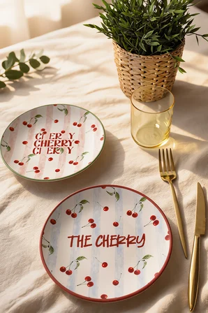Keramika Cherry Ege Pasta Tabağı 20 Cm 4 Adet 23950-51