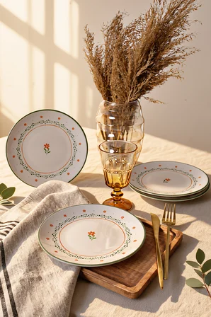 Keramika Bloom Pasta Tabağı 20 Cm 4 Adet 23972