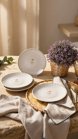 Keramika Bella Natura Pasta Tabağı 20 Cm 4 Adet 23975-76-77-78
