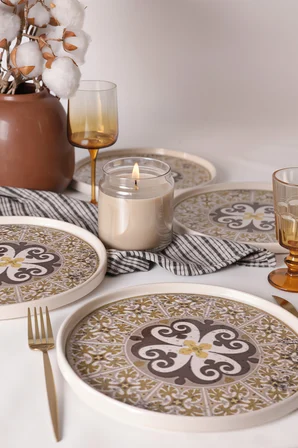 Keramika Timeless Brown Stackable Servis Tabağı 27 Cm 4 Adet 21973