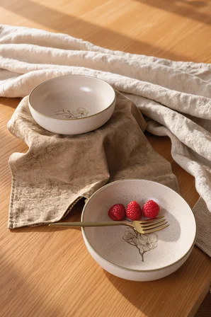 Keramika Taupe Bloom Salata Kasesi 18 Cm 2 Adet 22519