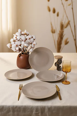 Keramika Taupe Ege Servis Tabağı 26 Cm 4 Adet 594