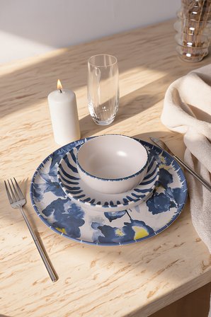 Keramika Azure Yemek Takımı 6 Parça 2 Kişilik 21423-24-25