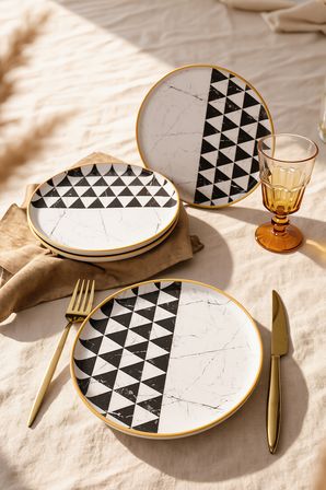 Keramika Trigon Nordic Pasta Tabağı 22 Cm 4 Adet 18767        