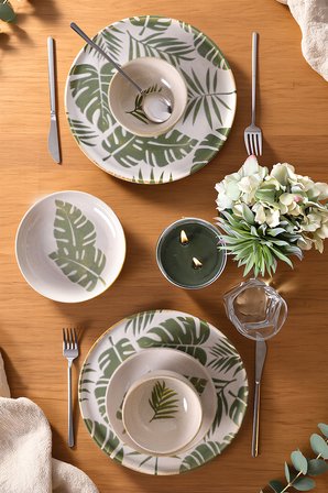 Keramika Forest Yemek Takımı 6 Parça 2 Kişilik 22726-27-28