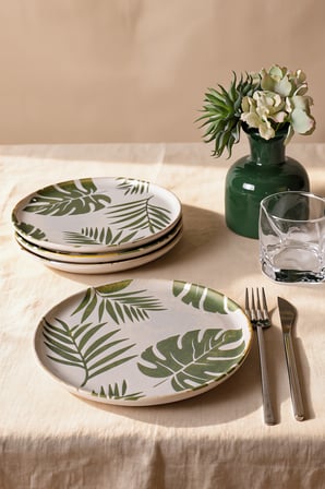 keramika forest nordic pasta tabağı 22 cm 4 adet 22728