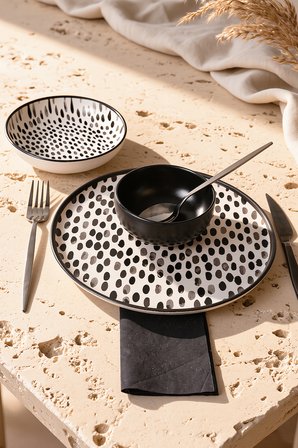 Keramika Shadow Nordic Yemek Takımı 6 Parça 2 Kişilik 21434