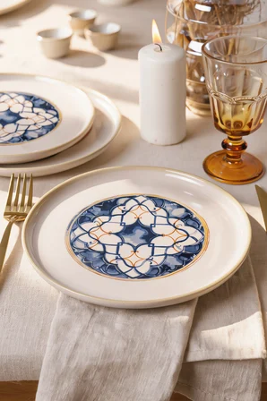 Keramika Wave Flow Nordic Pasta Tabağı 22 Cm 4 Adet 22748