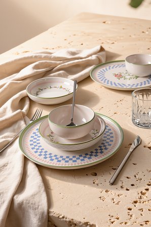 Keramika Rose Line Yemek Takımı 6 Parça 2 Kişilik 22909-10-11