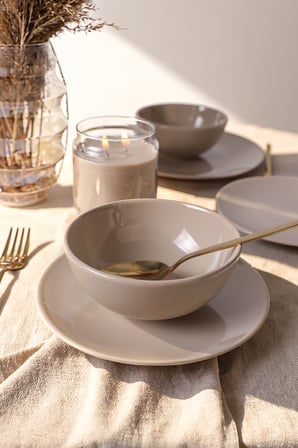 Keramika Taupe Kera Yemek Takımı 6 Parça 2 Kişilik 594