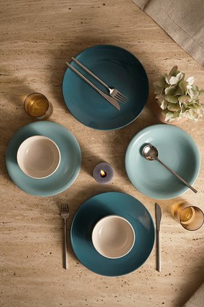 Keramika Blue Mix Yemek Takımı 6 Parça 2 Kişilik 031-413-420
