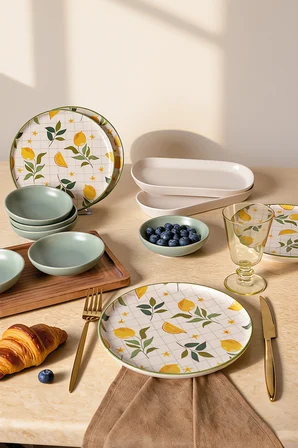 Keramika Lemon Kahvaltı Takımı 12 Parça 4 Kişilik 22090