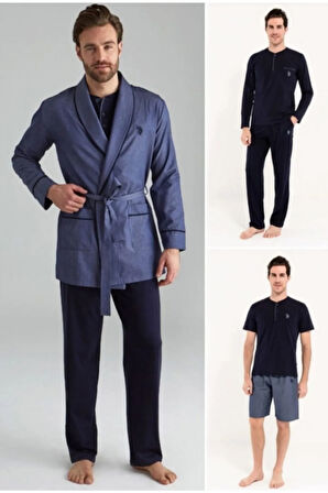 12000 5'li Indigo Sabahlıklı Lacivert Damat Takımı