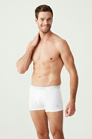 . Erkek Beyaz - Kırmızı - Lacivert 3 Lü Boxer